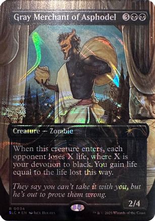 Gray Merchant of Asphodel (Halo Foil)  [Foil]  (SLC-034) - [Secret Lair Countdown Kit] - Trinity Hobby