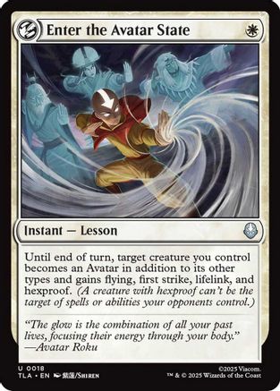 Enter the Avatar State  [Foil]  (TLA-018) - [Avatar: The Last Airbender] - Trinity Hobby