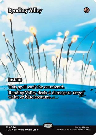 Rending Volley (Borderless)  [Foil]  (TLE-034) - [Avatar: The Last Airbender: Eternal-Legal] - Trinity Hobby