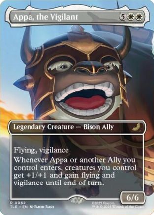 Appa, the Vigilant (Borderless)  [Foil]  (TLE-062) - [Avatar: The Last Airbender: Eternal-Legal] - Trinity Hobby