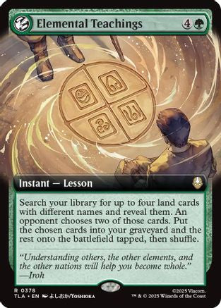 Elemental Teachings (Extended Art)  [Foil]  (TLA-378) - [Avatar: The Last Airbender] - Trinity Hobby