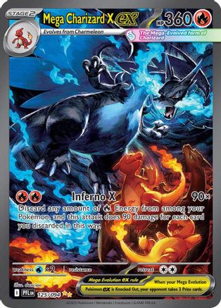 Mega Charizard X ex - (125/094) Holofoil [ME02 Phantasmal Flames] - Trinity Hobby