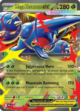 Mega Heracross ex - (004/094) Holofoil [ME02 Phantasmal Flames] - Trinity Hobby