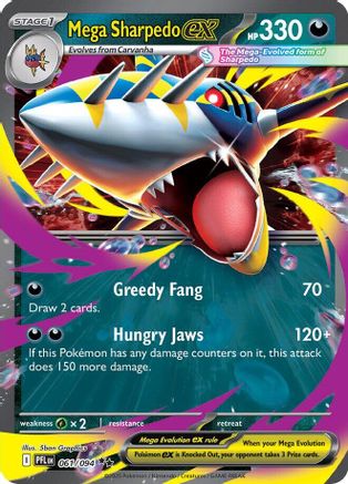 Mega Sharpedo ex - (061/094) Holofoil [ME02 Phantasmal Flames]