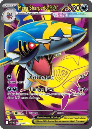 Mega Sharpedo ex - (113/094) Holofoil [ME02 Phantasmal Flames] - Trinity Hobby