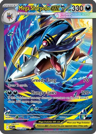 Mega Sharpedo ex - (127/094) Holofoil [ME02 Phantasmal Flames] - Trinity Hobby