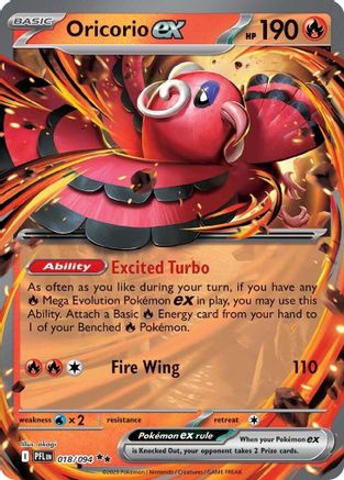Oricorio ex - (018/094) Holofoil [ME02 Phantasmal Flames] - Trinity Hobby