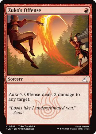 Zuko's Offense (0288)  (TLE-288) - [Avatar: The Last Airbender: Eternal-Legal] - Trinity Hobby