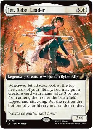 Jet, Rebel Leader (Extended Art)  [Foil]  (TLE-172) - [Avatar: The Last Airbender: Eternal-Legal] - Trinity Hobby