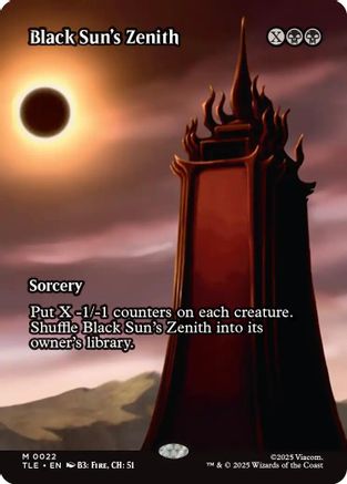 Black Sun's Zenith (Borderless)  [Foil]  (TLE-022) - [Avatar: The Last Airbender: Eternal-Legal] - Trinity Hobby