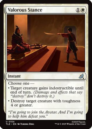 Valorous Stance  [Foil]  (TLE-154) - [Avatar: The Last Airbender: Eternal-Legal] - Trinity Hobby