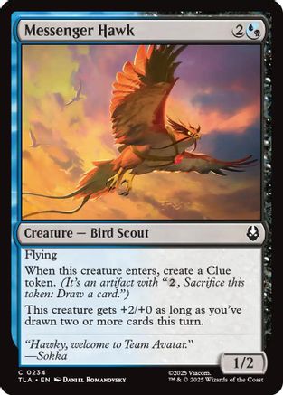 Messenger Hawk  [Foil]  (TLA-234) - [Avatar: The Last Airbender] - Trinity Hobby