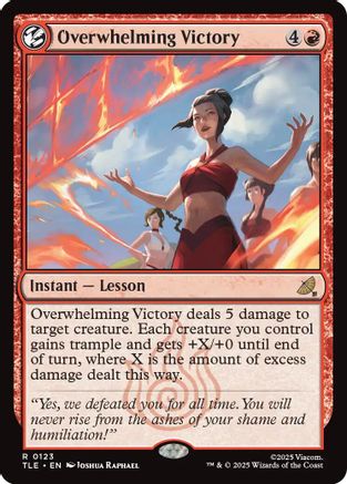 Overwhelming Victory  [Foil]  (TLE-123) - [Avatar: The Last Airbender: Eternal-Legal] - Trinity Hobby