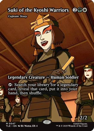 Suki of the Kyoshi Warriors - Captain Sisay (Borderless)  [Foil]  (TLA-047) - [Avatar: The Last Airbender] - Trinity Hobby