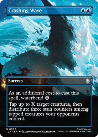 Crashing Wave (Borderless)  [Foil]  (TLA-300) - [Avatar: The Last Airbender] - Trinity Hobby
