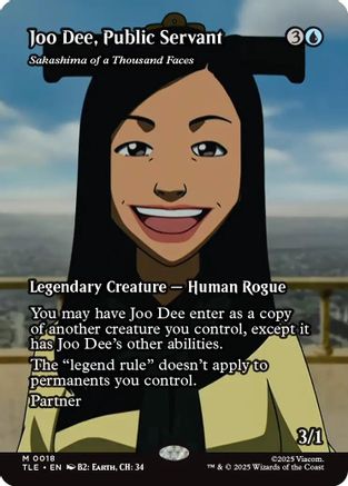 Joo Dee, Public Servant - Sakashima of a Thousand Faces (Borderless)  [Foil]  (TLE-018) - [Avatar: The Last Airbender: Eternal-Legal] - Trinity Hobby