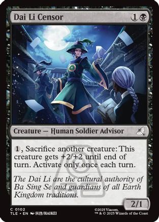 Dai Li Censor  [Foil]  (TLE-102) - [Avatar: The Last Airbender: Eternal-Legal] - Trinity Hobby