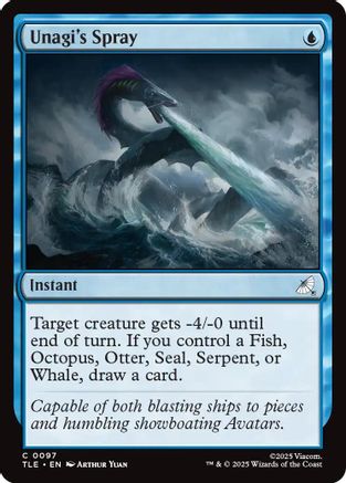 Unagi's Spray  [Foil]  (TLE-097) - [Avatar: The Last Airbender: Eternal-Legal] - Trinity Hobby