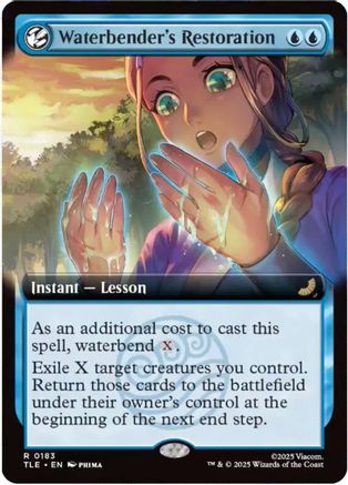 Waterbender's Restoration (Extended Art)  [Foil]  (TLE-183) - [Avatar: The Last Airbender: Eternal-Legal] - Trinity Hobby