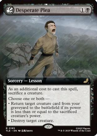 Desperate Plea (Extended Art)  [Foil]  (TLE-185) - [Avatar: The Last Airbender: Eternal-Legal] - Trinity Hobby