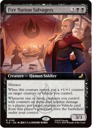 Fire Nation Salvagers (Extended Art)  [Foil]  (TLE-188) - [Avatar: The Last Airbender: Eternal-Legal] - Trinity Hobby