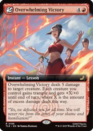 Overwhelming Victory (Extended Art)  (TLE-196) - [Avatar: The Last Airbender: Eternal-Legal] - Trinity Hobby
