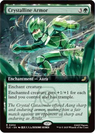 Crystalline Armor (Extended Art)  [Foil]  (TLE-204) - [Avatar: The Last Airbender: Eternal-Legal] - Trinity Hobby