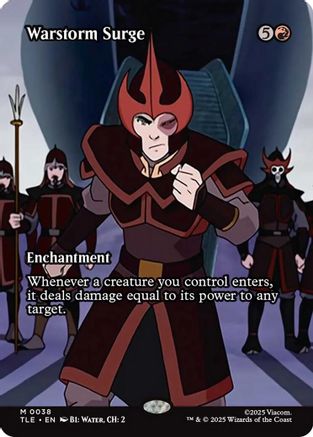 Warstorm Surge (Borderless)  [Foil]  (TLE-038) - [Avatar: The Last Airbender: Eternal-Legal] - Trinity Hobby