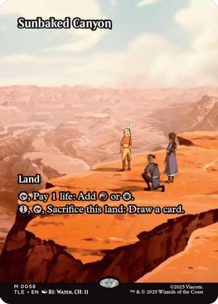 Sunbaked Canyon (Borderless)  [Foil]  (TLE-058) - [Avatar: The Last Airbender: Eternal-Legal] - Trinity Hobby