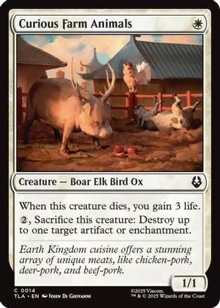 Curious Farm Animals  [Foil]  (TLA-014) - [Avatar: The Last Airbender] - Trinity Hobby