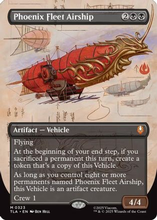 Phoenix Fleet Airship (Borderless)  [Foil]  (TLA-323) - [Avatar: The Last Airbender] - Trinity Hobby