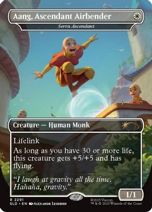 Aang, Ascendant Airbender - Serra Ascendant  (SLD-2291) - [Secret Lair Drop Series] - Trinity Hobby