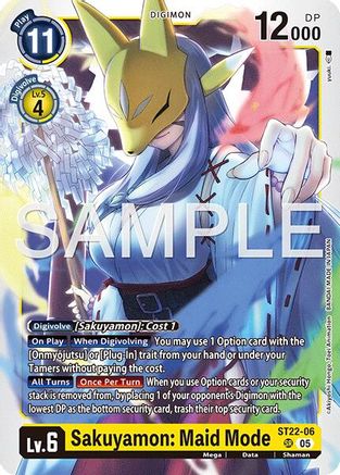 Sakuyamon: Maid Mode (ST22-06) - [Starter Deck 22: Amethyst Mandala Advanced Deck Set] Foil