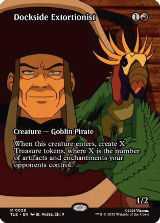 Dockside Extortionist (Borderless)  [Foil]  (TLE-028) - [Avatar: The Last Airbender: Eternal-Legal] - Trinity Hobby