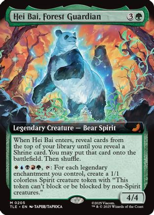 Hei Bai, Forest Guardian (Extended Art)  [Foil]  (TLE-205) - [Avatar: The Last Airbender: Eternal-Legal] - Trinity Hobby