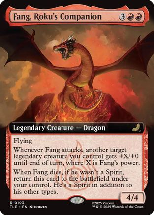 Fang, Roku's Companion (Extended Art)  [Foil]  (TLE-193) - [Avatar: The Last Airbender: Eternal-Legal] - Trinity Hobby