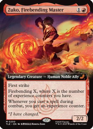 Zuko, Firebending Master (Extended Art)  [Foil]  (TLE-200) - [Avatar: The Last Airbender: Eternal-Legal] - Trinity Hobby