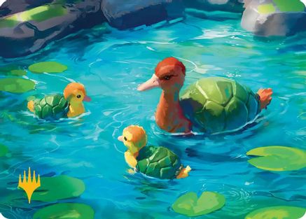 Turtle-Duck Art Card (Gold-Stamped Planeswalker Symbol)  (ASTLA-018) - [Art Series: Avatar: The Last Airbender] - Trinity Hobby