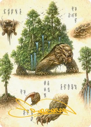The Lion-Turtle Art Card (Gold-Stamped Signature)  (ASTLA-037) - [Art Series: Avatar: The Last Airbender] - Trinity Hobby
