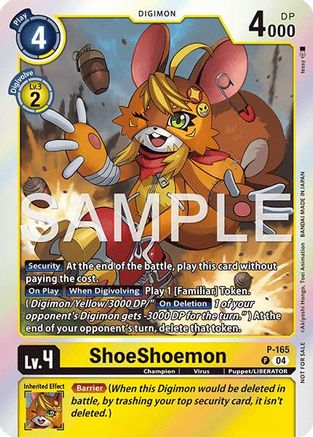 ShoeShoemon (Event Pack 8) (P-165) - [Digimon Promotion Cards] Foil