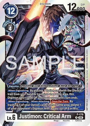 Justimon: Critical Arm (Event Pack 8) (P-179) - [Digimon Promotion Cards] Foil - Trinity Hobby