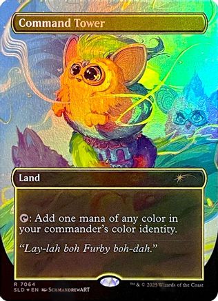 Command Tower (7064) (Rainbow Foil)  [Foil]  (SLD-7064) - [Secret Lair Drop Series] - Trinity Hobby