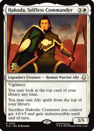 Hakoda, Selfless Commander  [Foil]  (PRE-023) - [Prerelease Cards] - Trinity Hobby