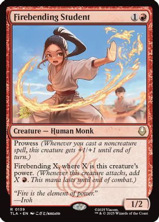 Firebending Student  [Foil]  (PRE-139) - [Prerelease Cards] - Trinity Hobby