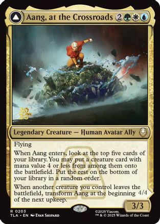 Aang, at the Crossroads  [Foil]  (PRE-203) - [Prerelease Cards] - Trinity Hobby