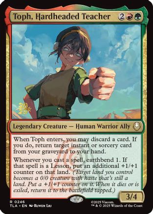 Toph, Hardheaded Teacher  [Foil]  (PRE-246) - [Prerelease Cards] - Trinity Hobby