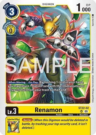 Renamon (ST22-02) (ST22-02) - [Starter Deck 22: Amethyst Mandala Advanced Deck Set] Foil