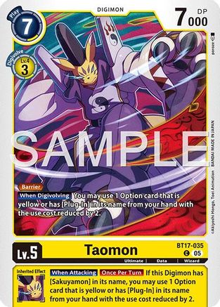 Taomon (BT17-035) (Alternate Art) (BT17-035) - [Starter Deck 22: Amethyst Mandala Advanced Deck Set]