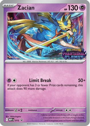 Zacian (Prerelease)  - (015) Holofoil [ME Mega Evolution Promo] - Trinity Hobby