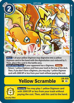 Yellow Scramble (LM-029) (Alternate Art) (LM-029) - [Starter Deck 22: Amethyst Mandala Advanced Deck Set] Foil - Trinity Hobby
